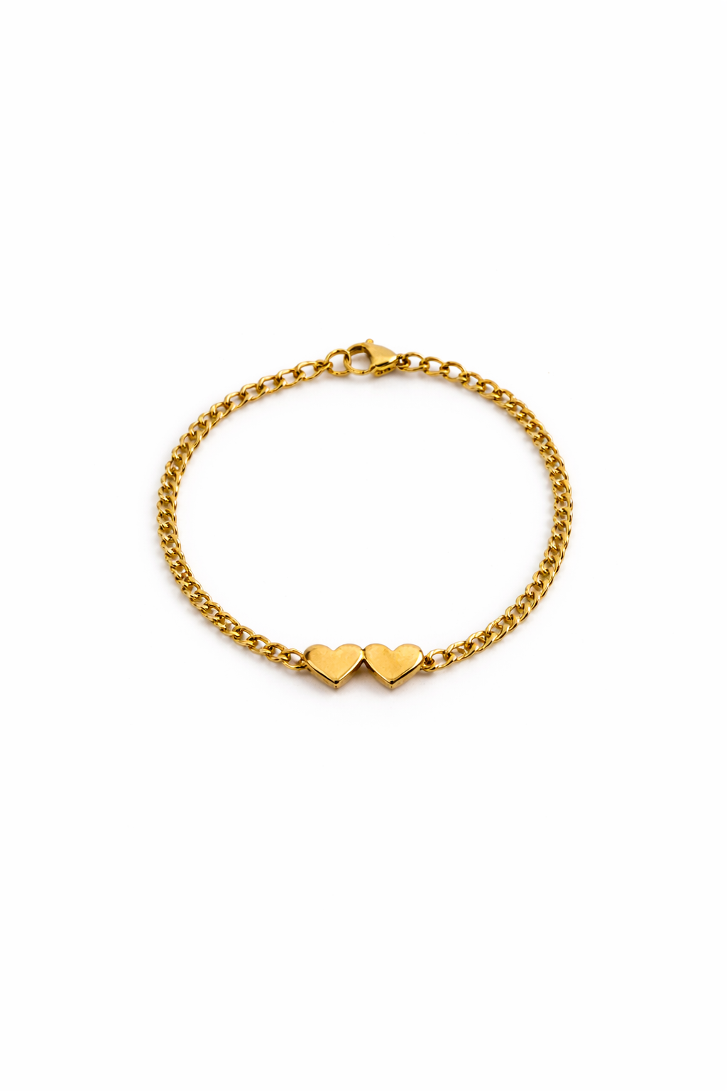 Double heart bracelet