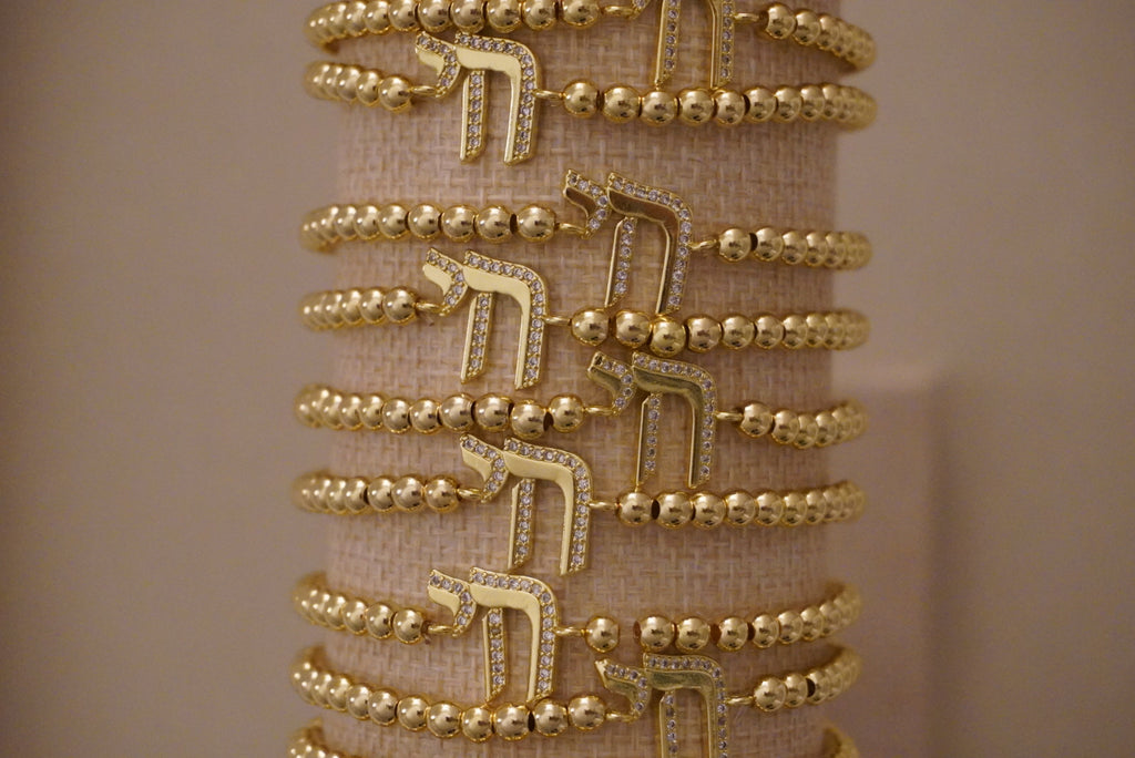 Pave Chai beaded bracelet