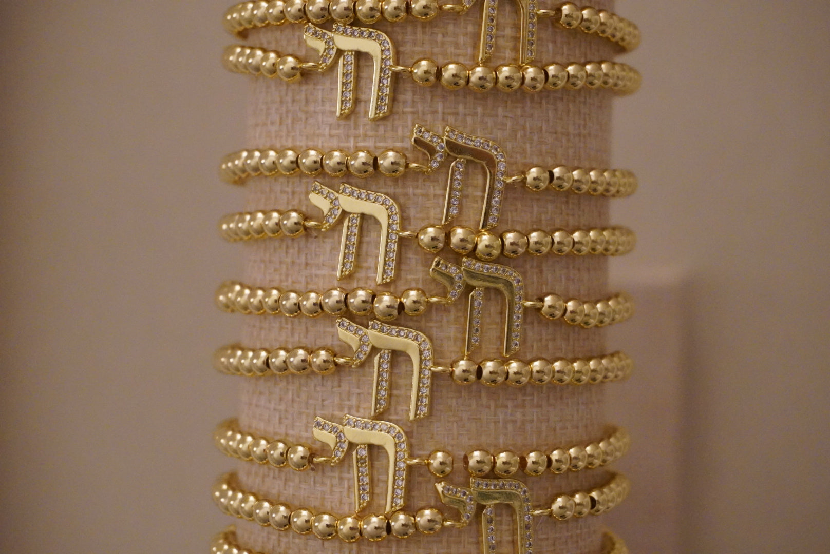 Pave Chai beaded bracelet