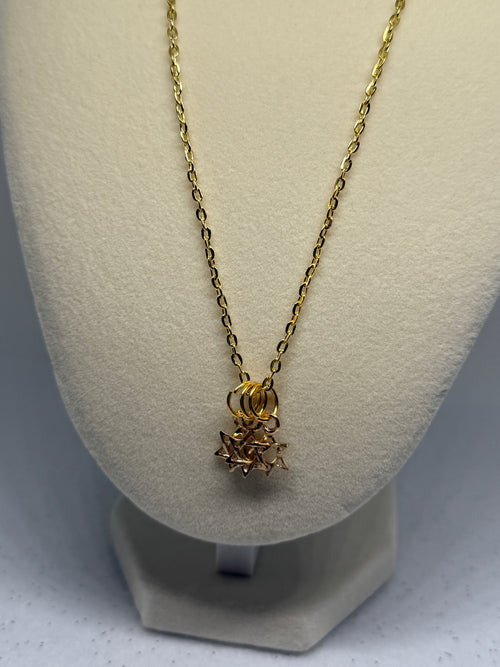 Star Of David cluster necklace