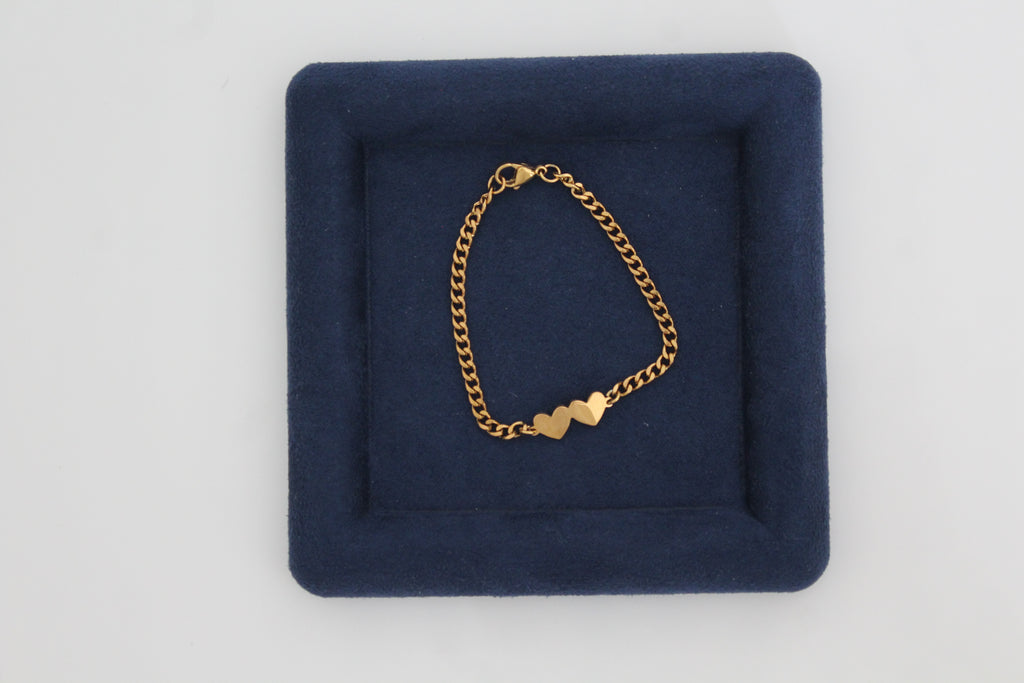 Double heart bracelet