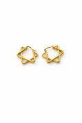 Star Of David hoop earrings