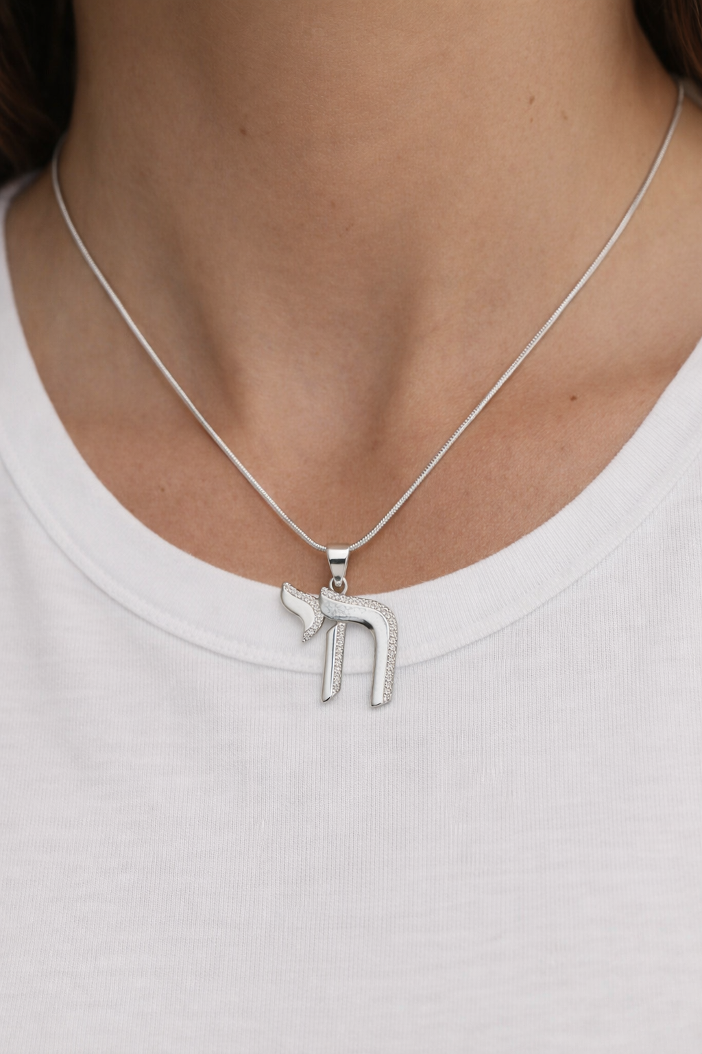 The Signature Pavé Chai Necklace