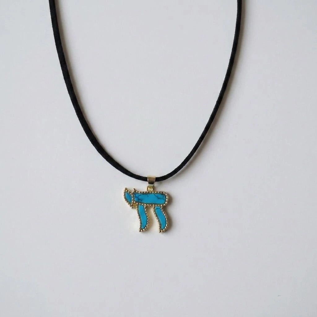 Blue Chai Cord Necklace