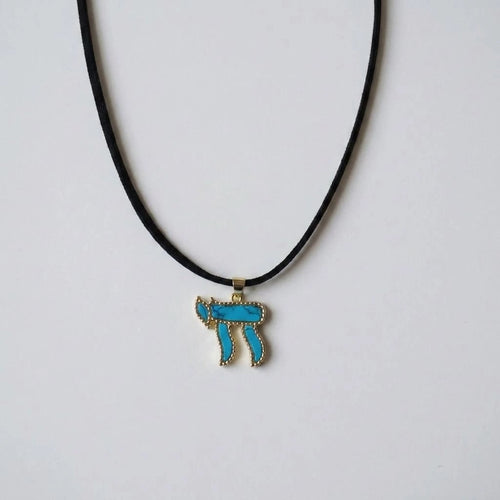 Blue Chai Cord Necklace by Shukstack