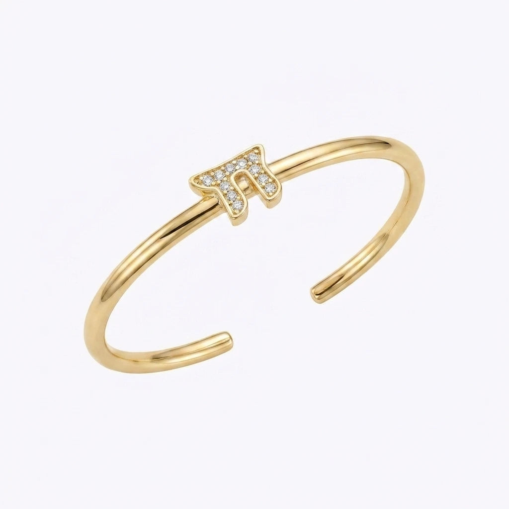 Pavé Chai Cuff Bracelet