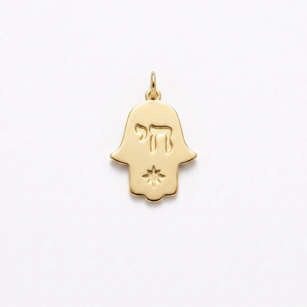 Hamsa Chai Charm by Shukstack