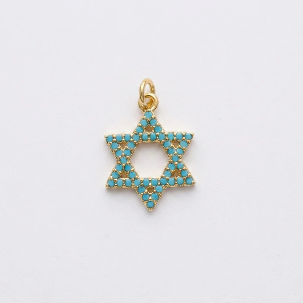 Mint Magen David Charm