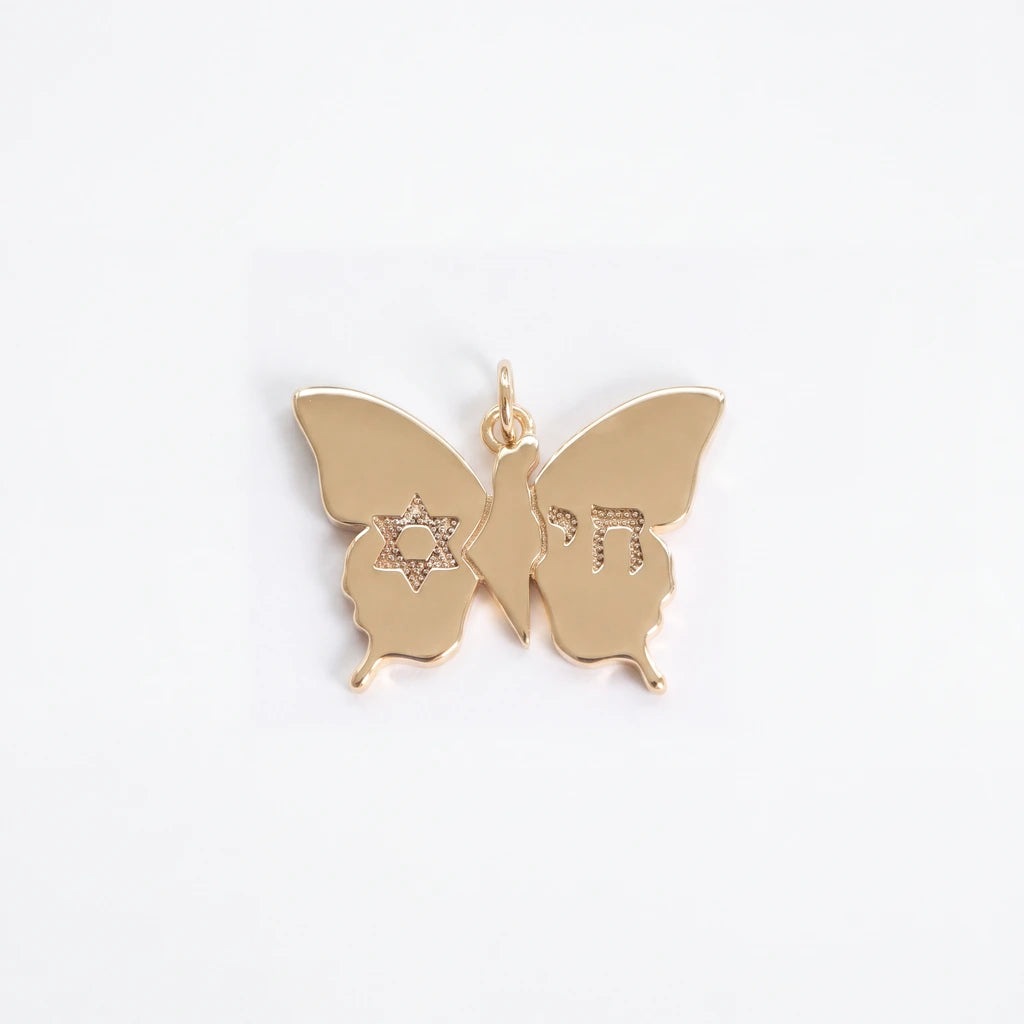 Israel Butterfly Charm