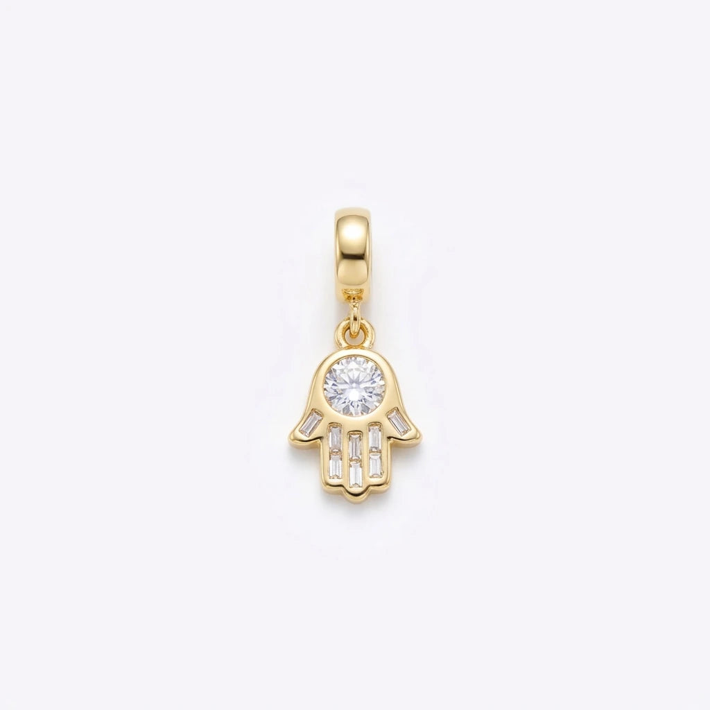 Crystal Mini Hamsa Charm