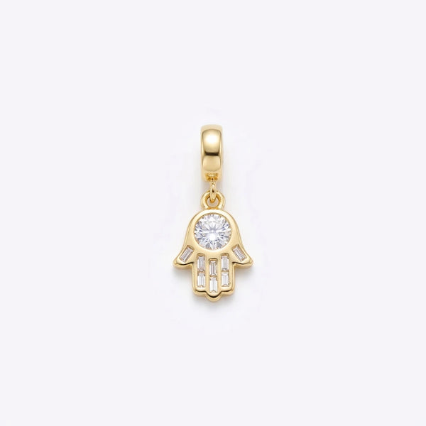 Crystal Mini Hamsa Charm by Shukstack
