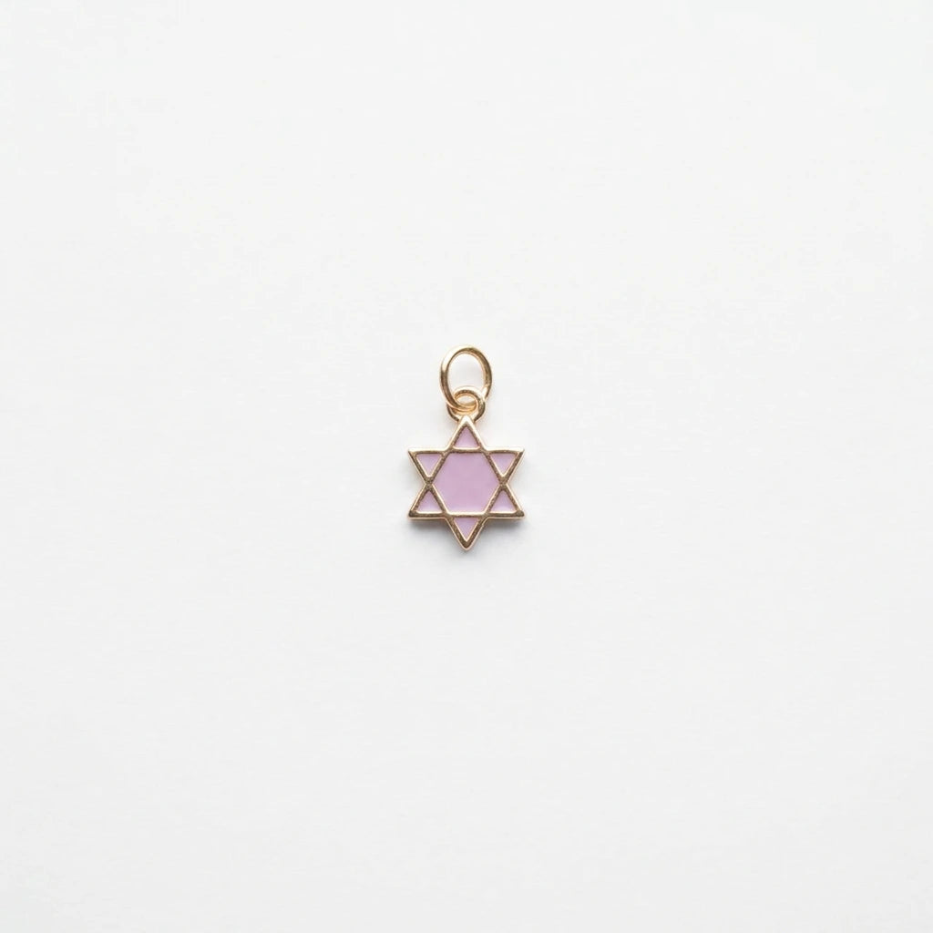 Pink Magen David Charm