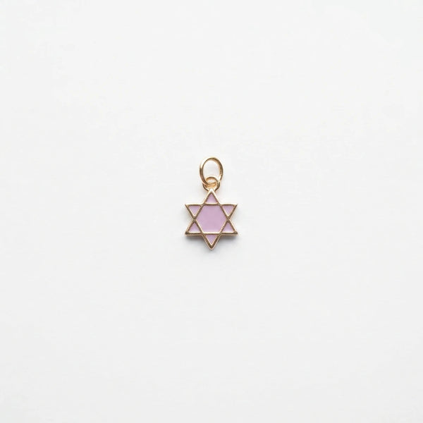 Pink Magen David Charm