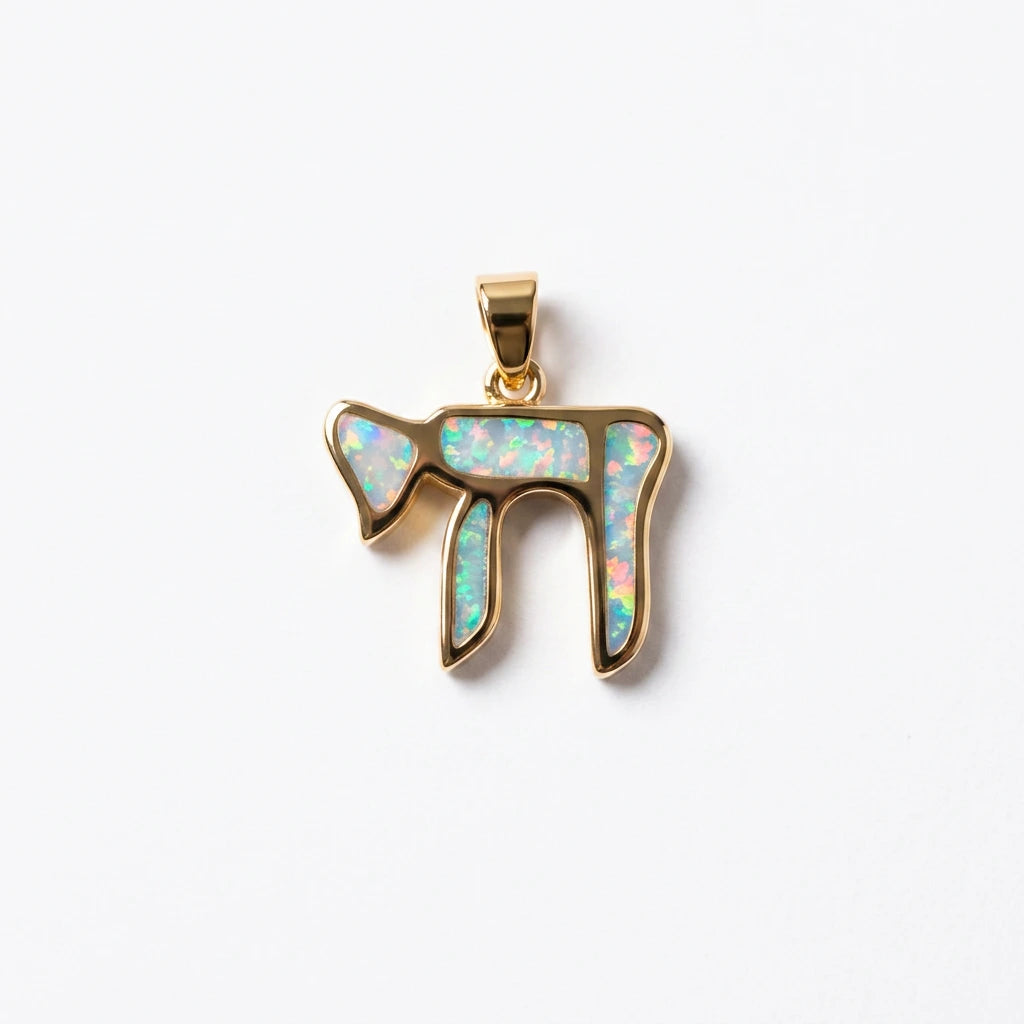 Gold Iridescent Chai Charm