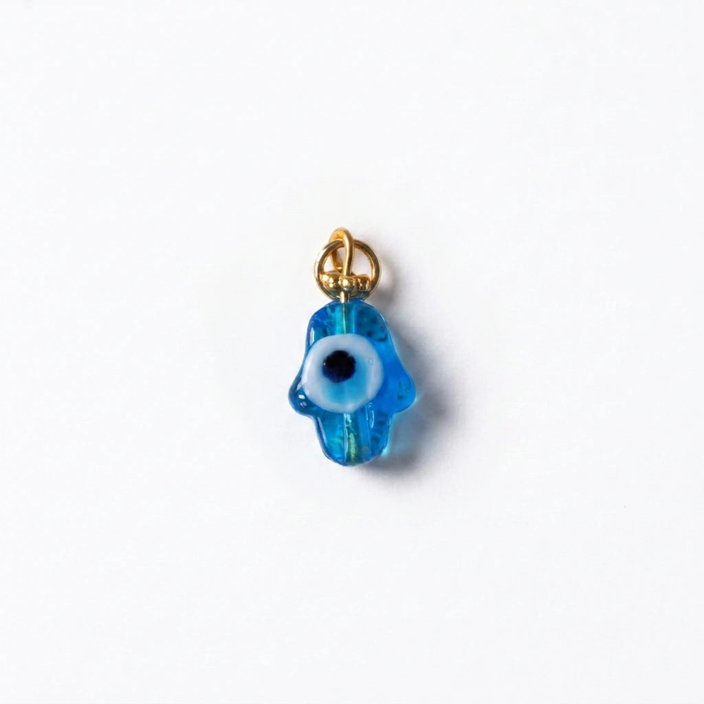 Glass Evil Eye Hamsa Charm