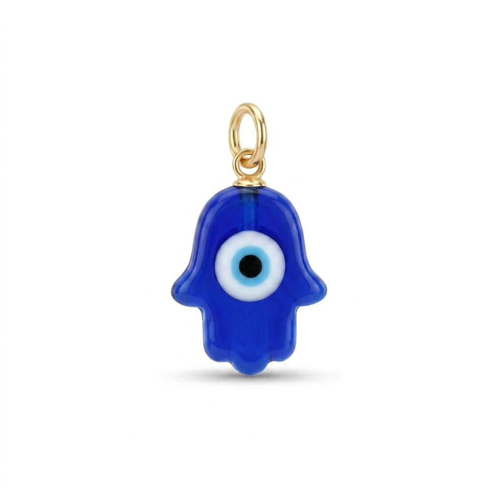 Mini Glass Hamsa Charm