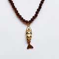 Bronze fish necklace