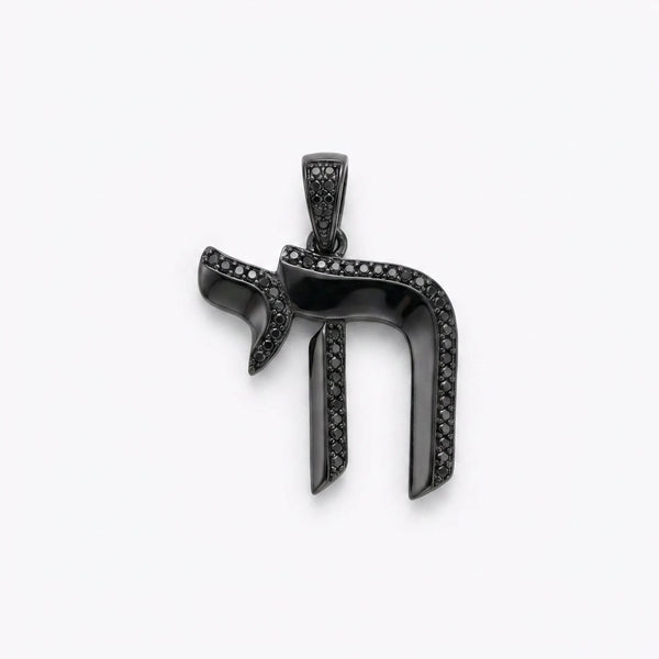 Black Pave Chai Charm by Shukstack
