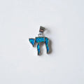 Silver Blue Chai Charm